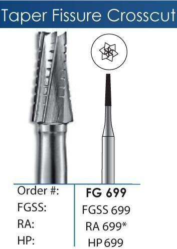 FG Tapered Fissure Crosscut Carbide Burs