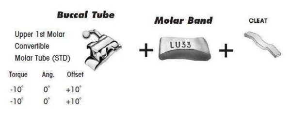 1st-Molar-Bands-Assembly-with-Upper-STD-Convertible-Tube-and-Cleat.jpg 1st Molar Bands Assembly with Upper STD BuccalTube and Cleat