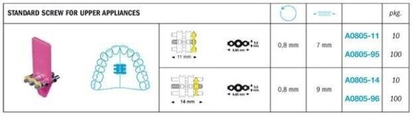 Expansion Standard Screw For Upper Appliances - Leone