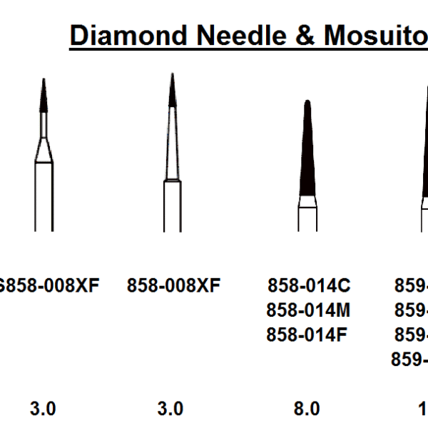 Diamond Burs - Needle & Mosquito - Yamm