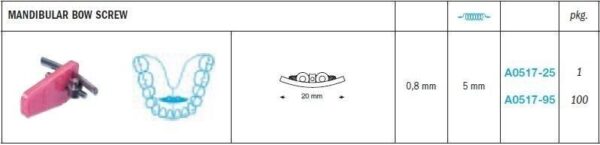 Mandibular Bow Expansion Screws - Leone