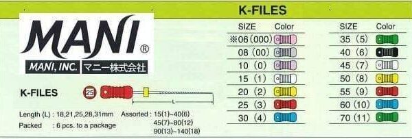 K-File 21mm - Mani