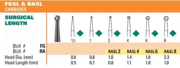 NeoBur RASL Surgical Carbide Burs - Microcopy