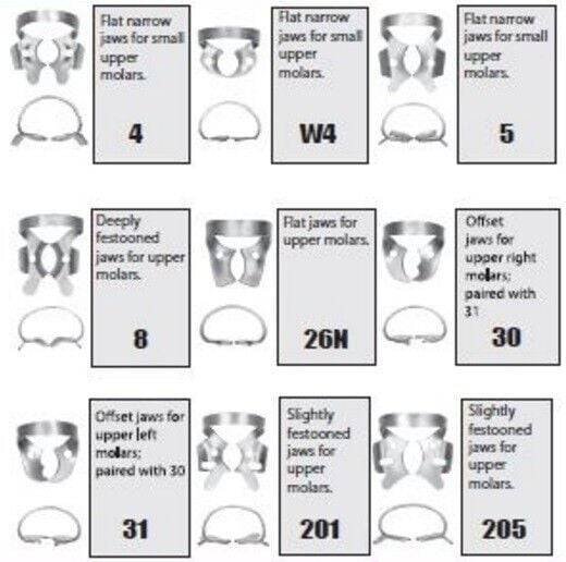 Rubber Dam Clamps - Upper Molars