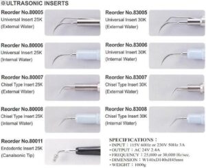 Ultrasonic Scaler Inserts - Dentamerica