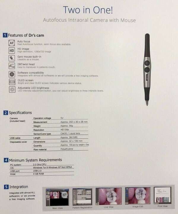 Drs Cam - Wired Intraoral Camera - Good Doctors