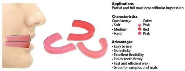 Anatomic U Shape Bite Block Rogson Wax - MDC