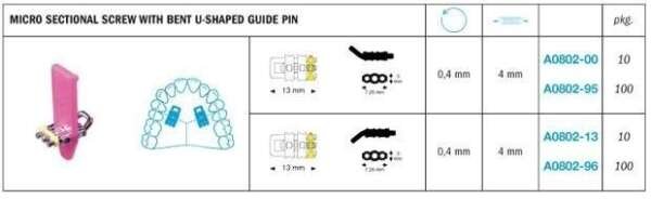 Expansion Micro Sectional Screw With Bent U-Shaped Guide Pin - Leone