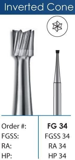 Inverted Cone Short Shank Carbide Burs