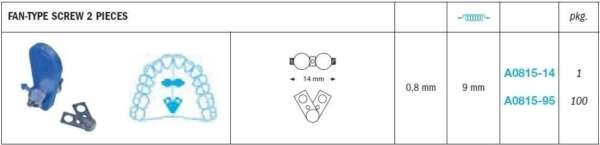 Fan Type 2 Expansion Screws Pieces - Leone