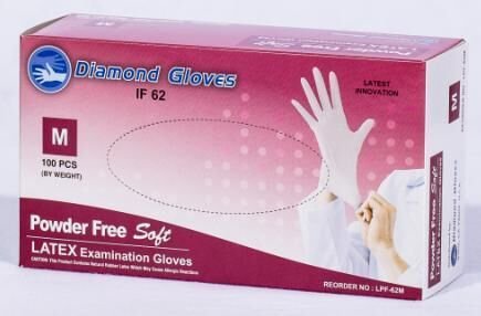 Latex Gloves Powder Free - Diamond
