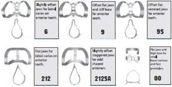 Rubber Dam Clamps - Anterior
