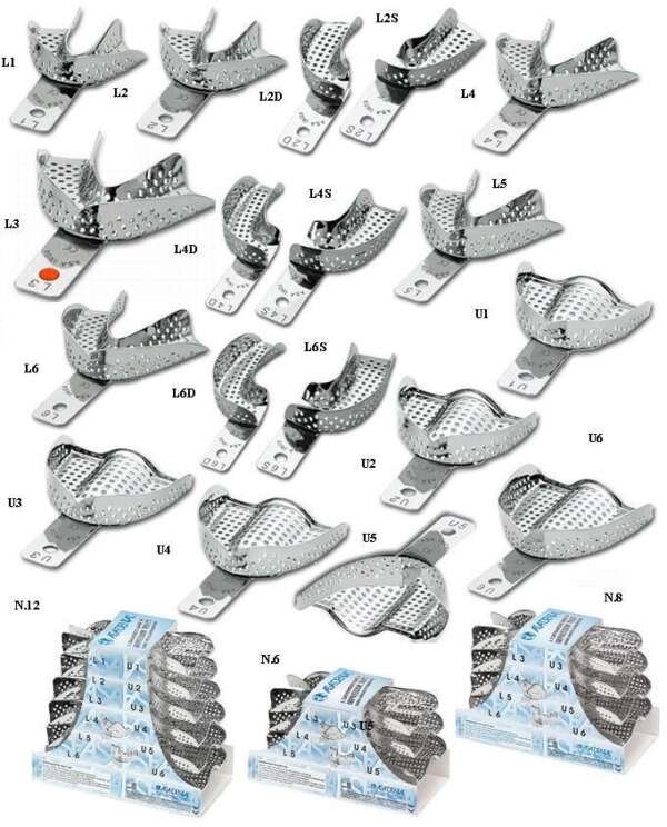 Stainless Steel Impression Trays - Perforated - ASA